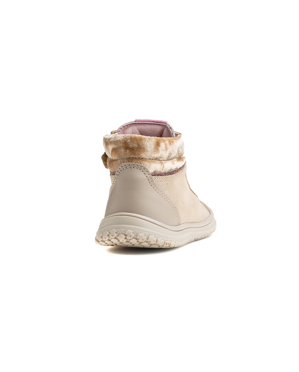 Botins Infantil Pablosky Barefoot com Fecho Zip Natural-7