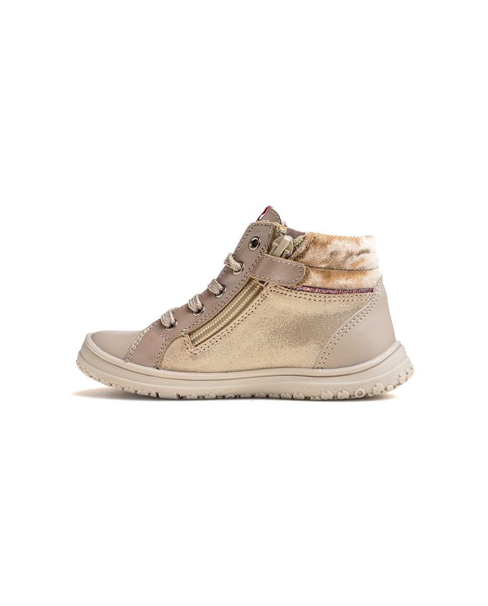 Botins Infantil Pablosky Barefoot com Fecho Zip Natural-8