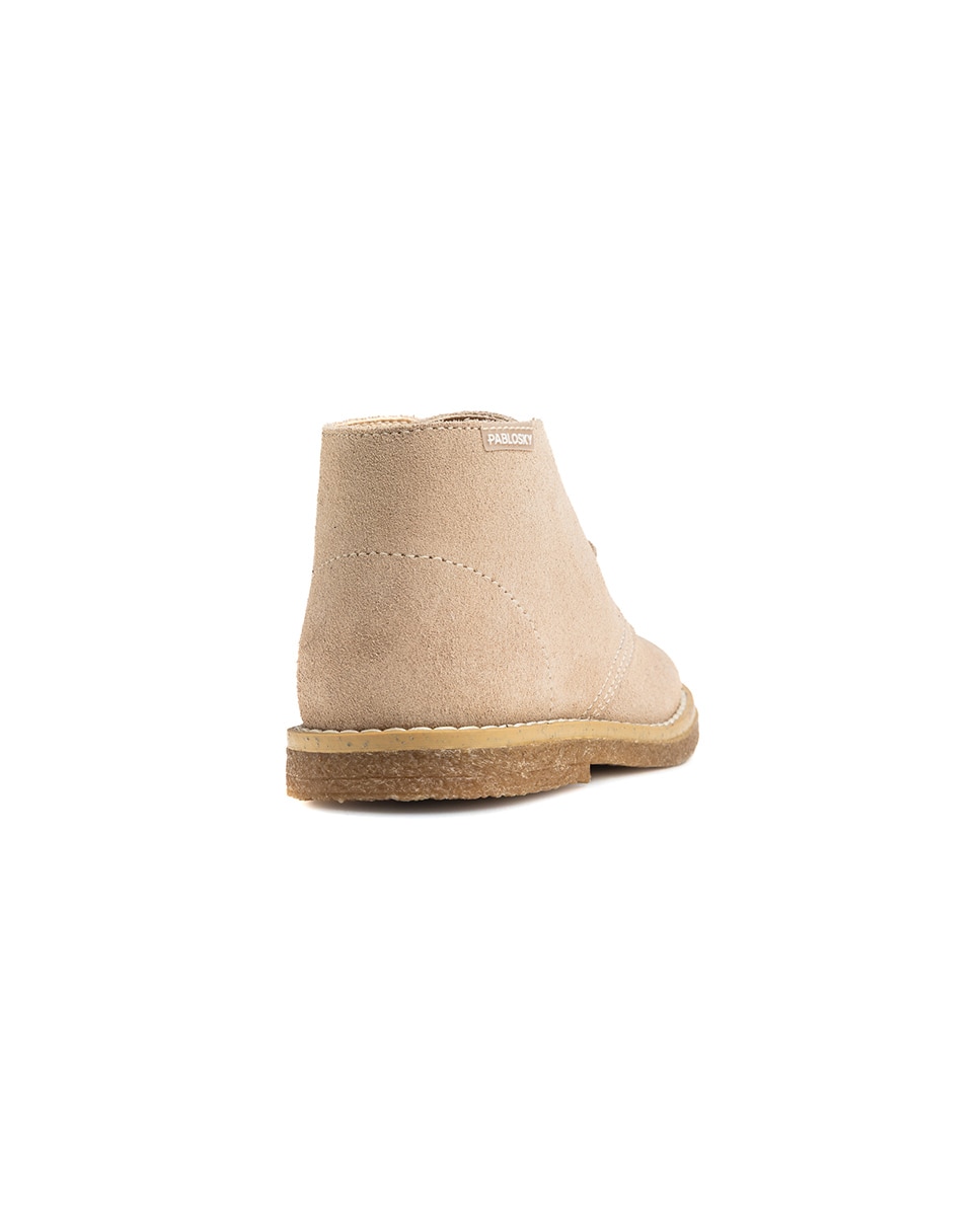 Botas Infantil Pablosky de Pele com Atacadores Natural-6