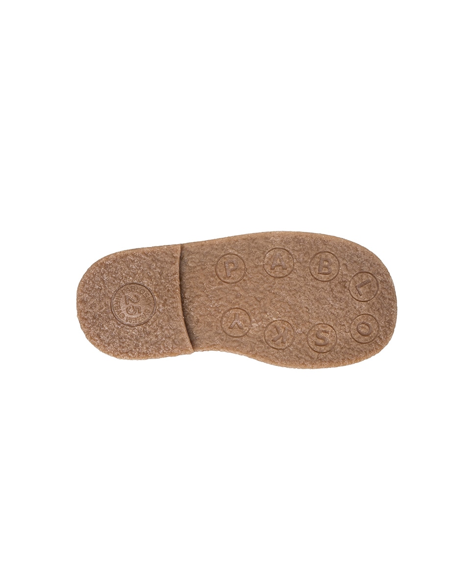 Botas Infantil Pablosky de Pele com Atacadores Castanho-4