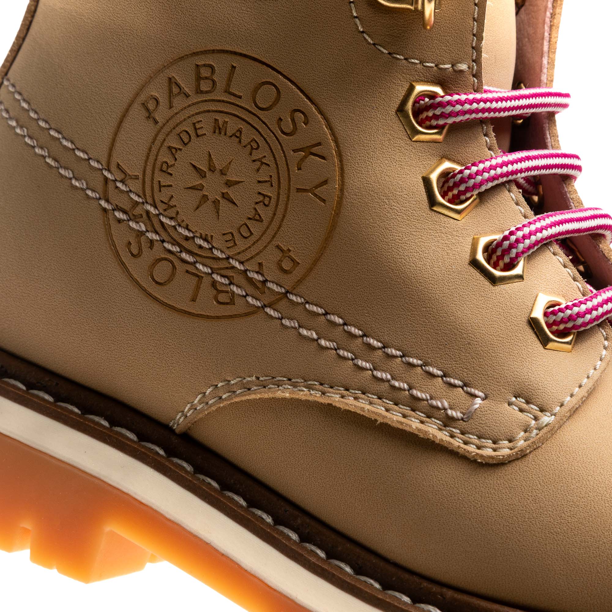 Botas Pablosky com Cordões Natural-2