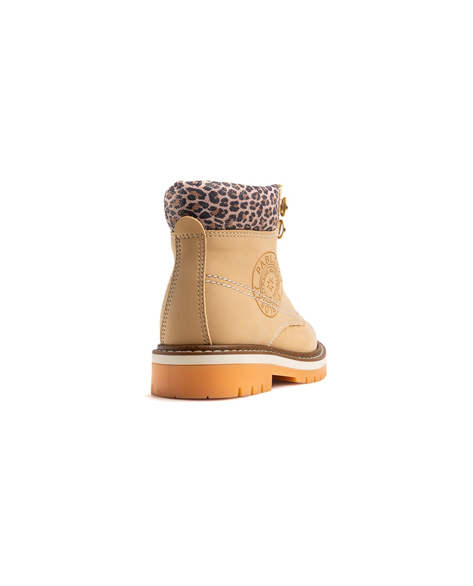 Botas Pablosky com Cordões Natural-5