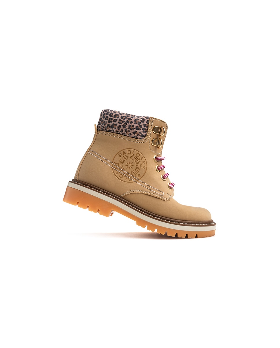Botas Pablosky com Cordões Natural-6