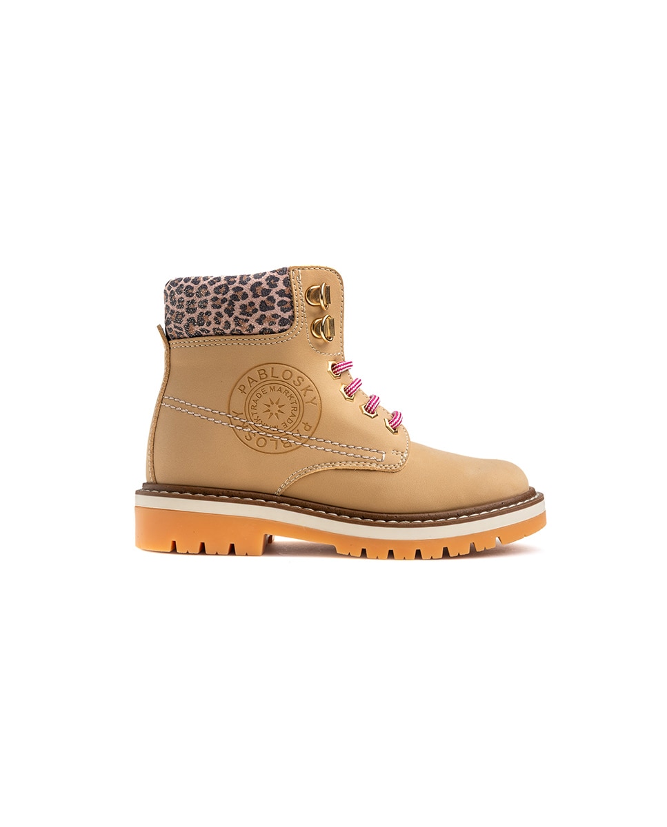 Botas Pablosky com Cordões Natural-7