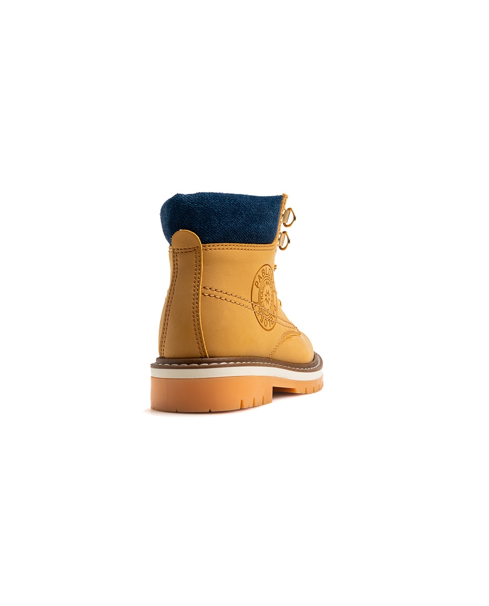 Botas Pablosky com Cordões Bege-5