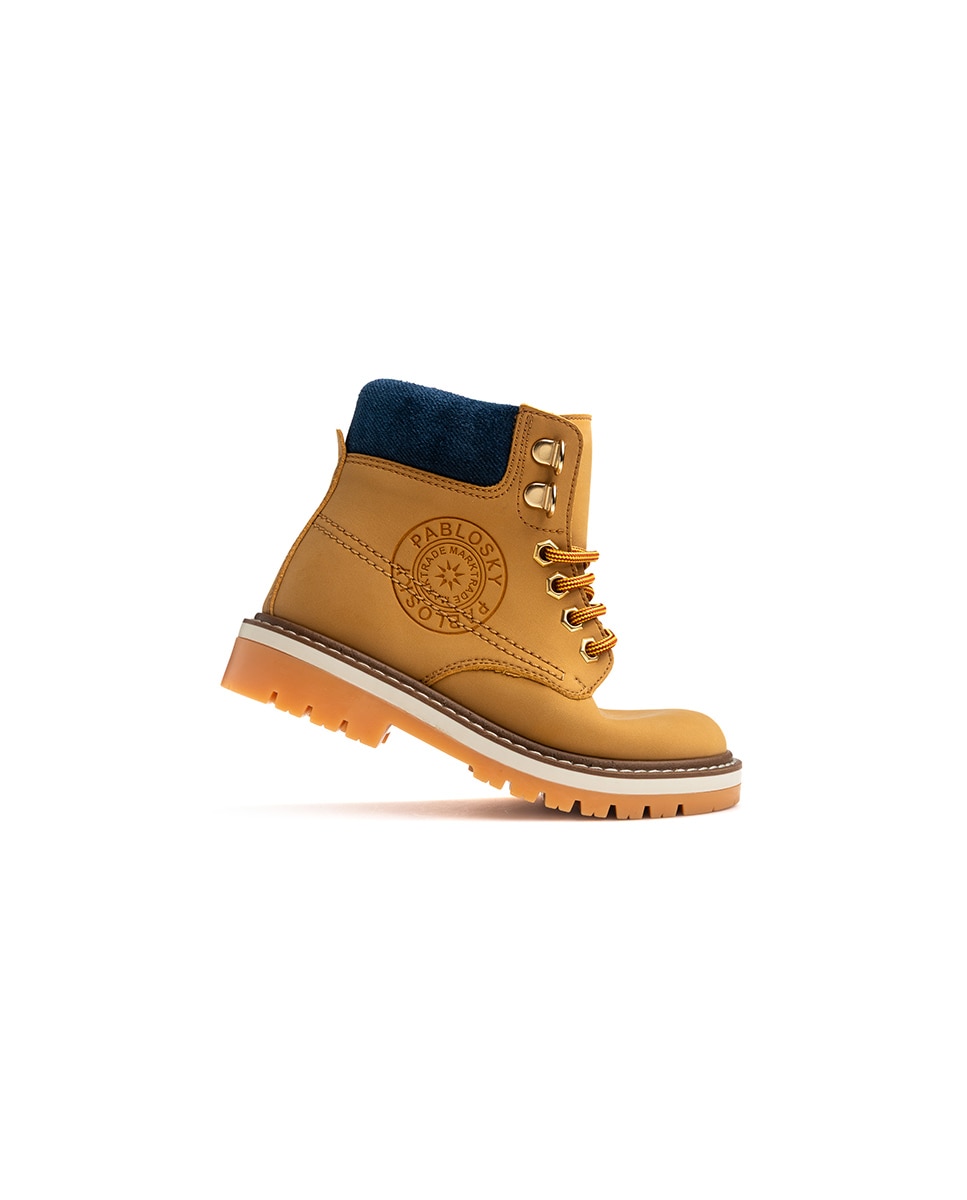 Botas Pablosky com Cordões Bege-6
