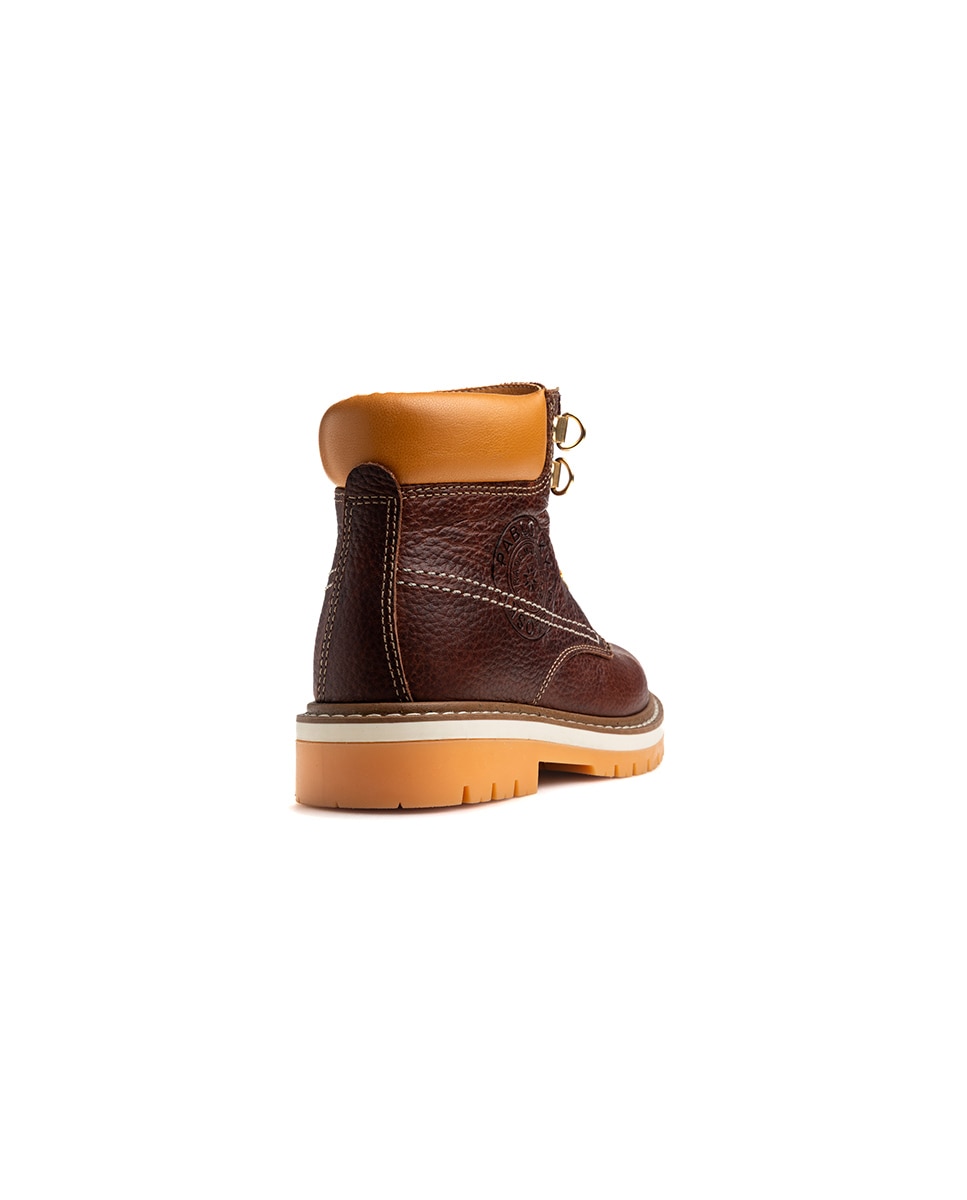 Botas Pablosky de Pele com Cordões Castanho-5