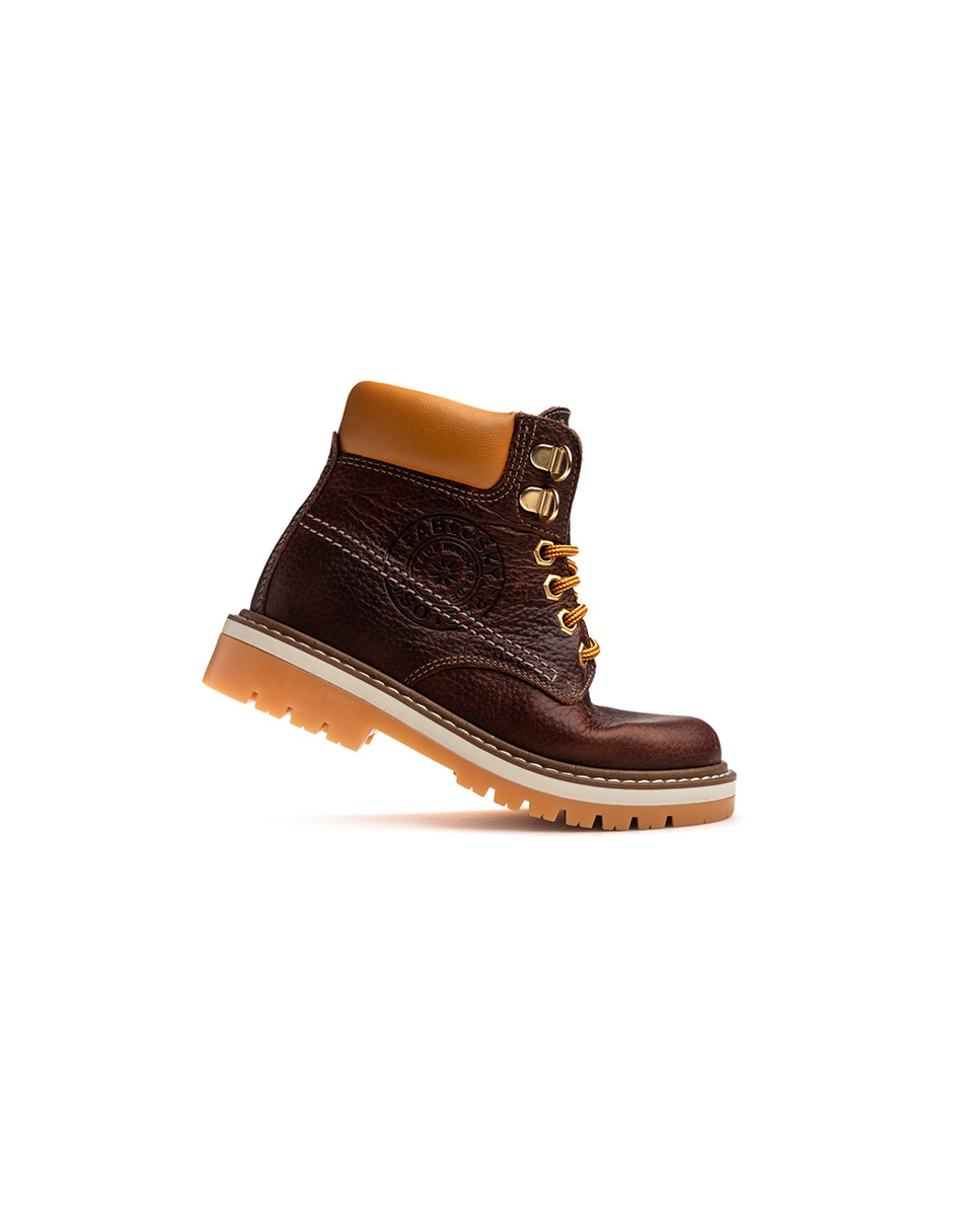 Botas Pablosky de Pele com Cordões Castanho-6