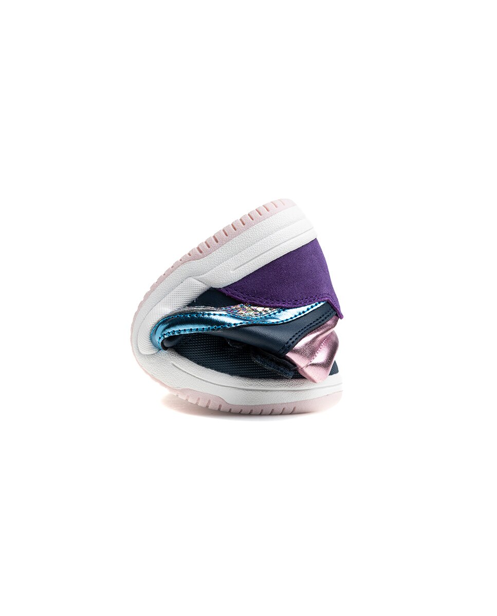 Sapatilhas Desportivas Infantil Pablosky de Pele com Velcro Azul-2