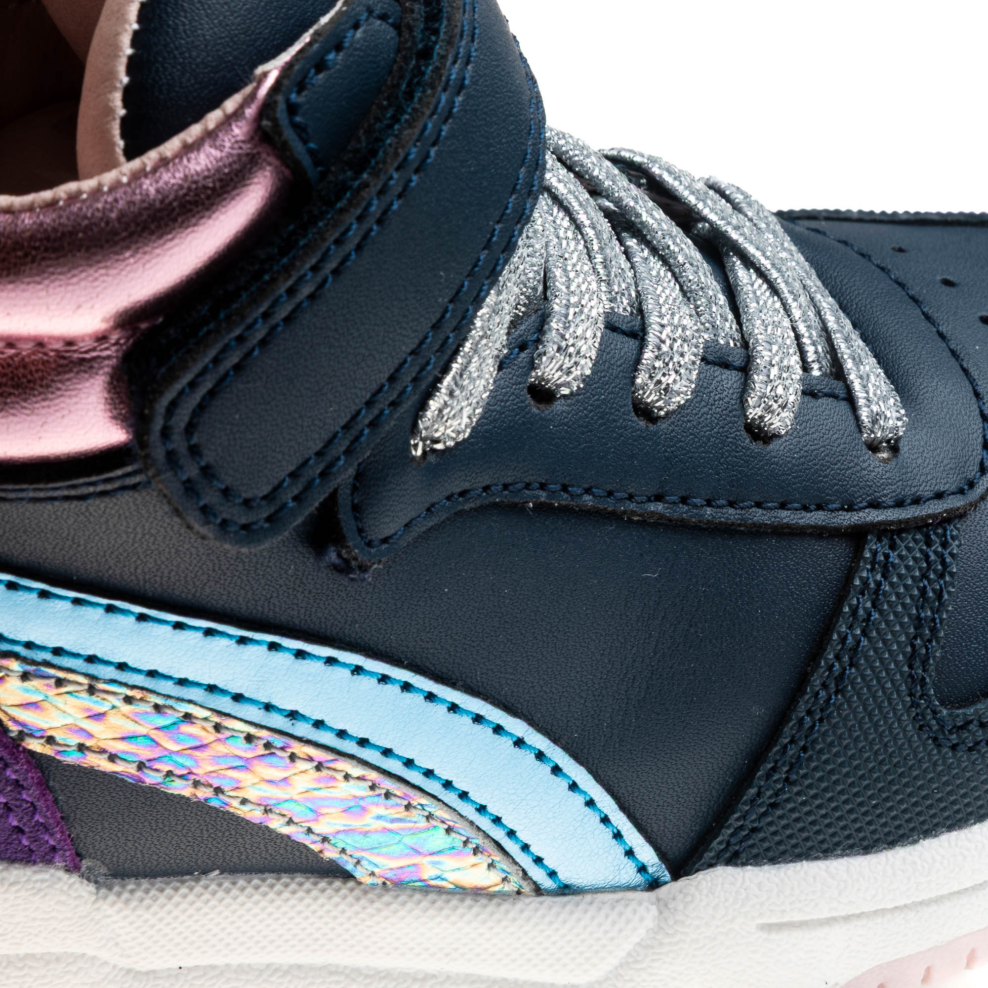 Sapatilhas Desportivas Infantil Pablosky de Pele com Velcro Azul-3