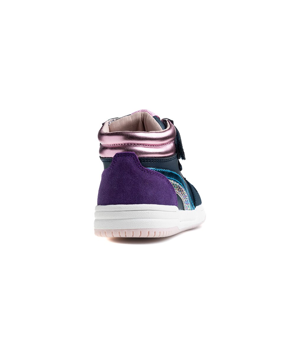 Sapatilhas Desportivas Infantil Pablosky de Pele com Velcro Azul-7