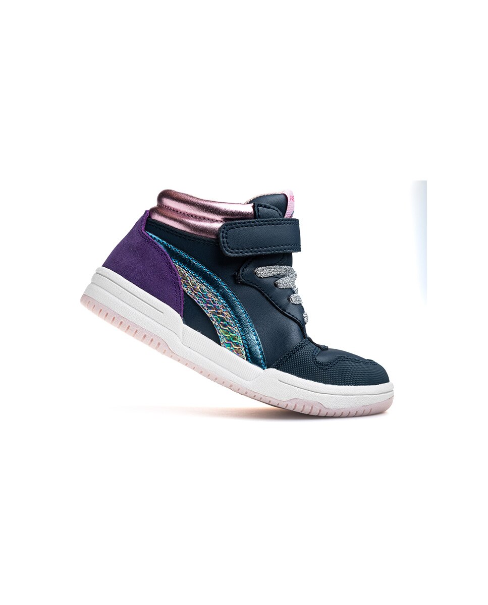Sapatilhas Desportivas Infantil Pablosky de Pele com Velcro Azul-8