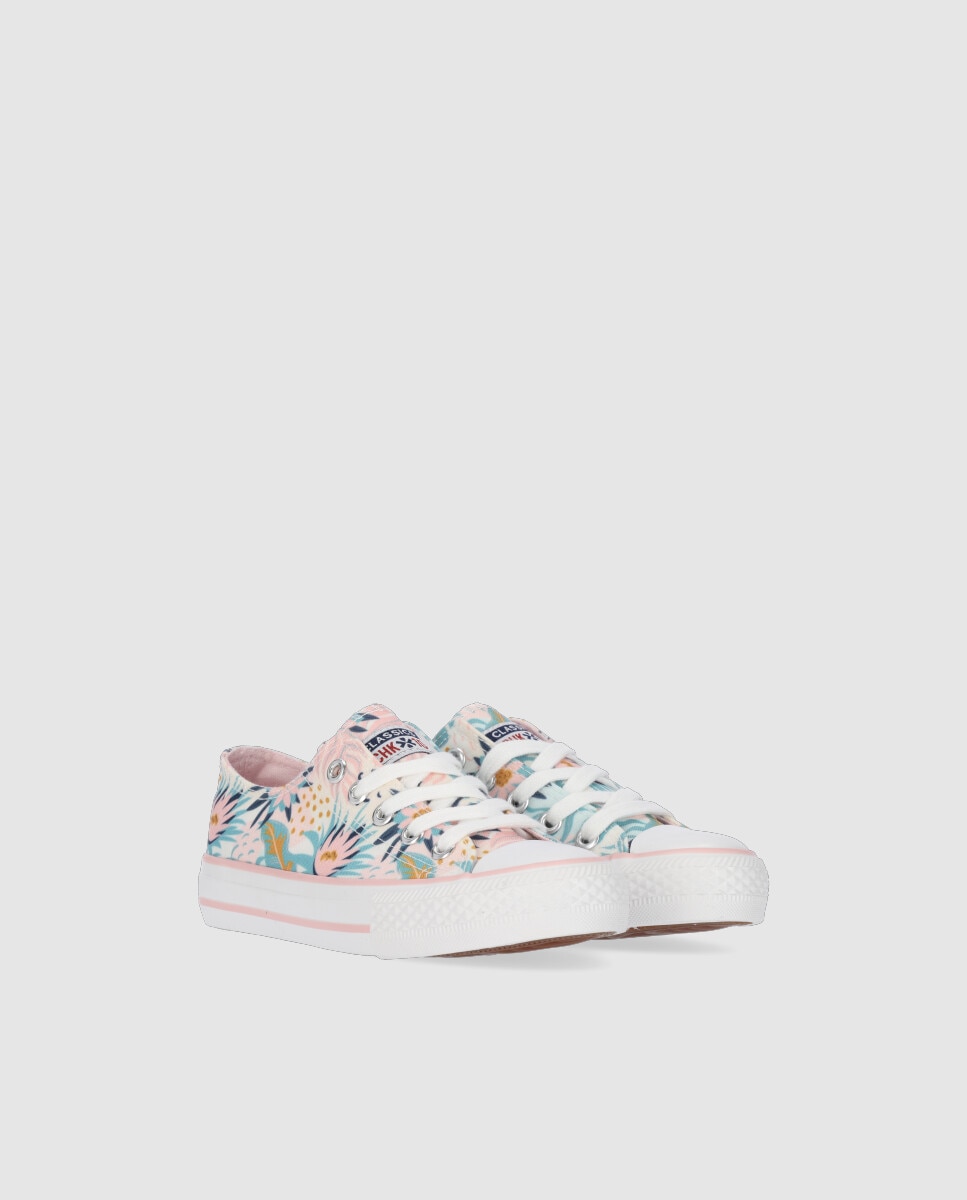 Sapatilhas de Lona Infantil Rasas com Atacadores Chika10 Multicolor-2