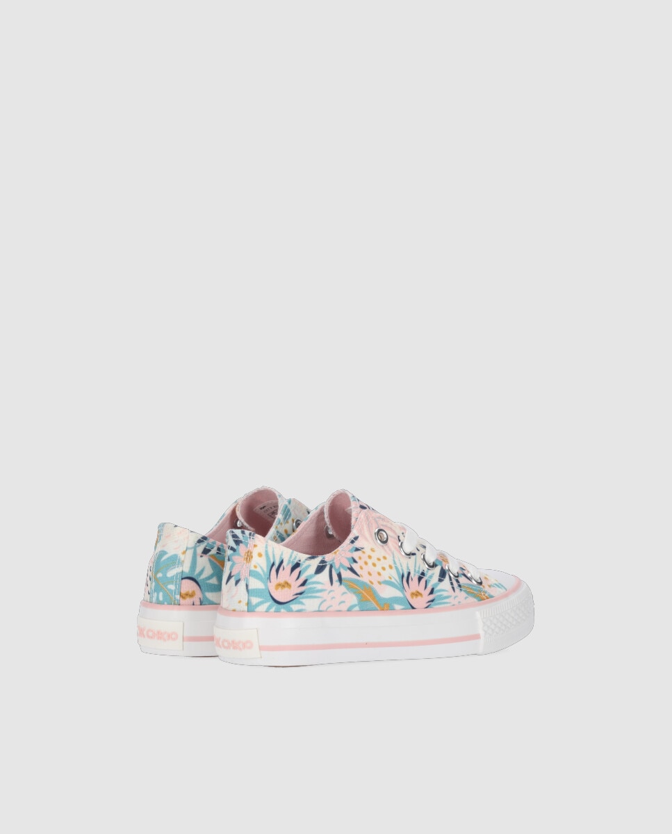 Sapatilhas de Lona Infantil Rasas com Atacadores Chika10 Multicolor-3