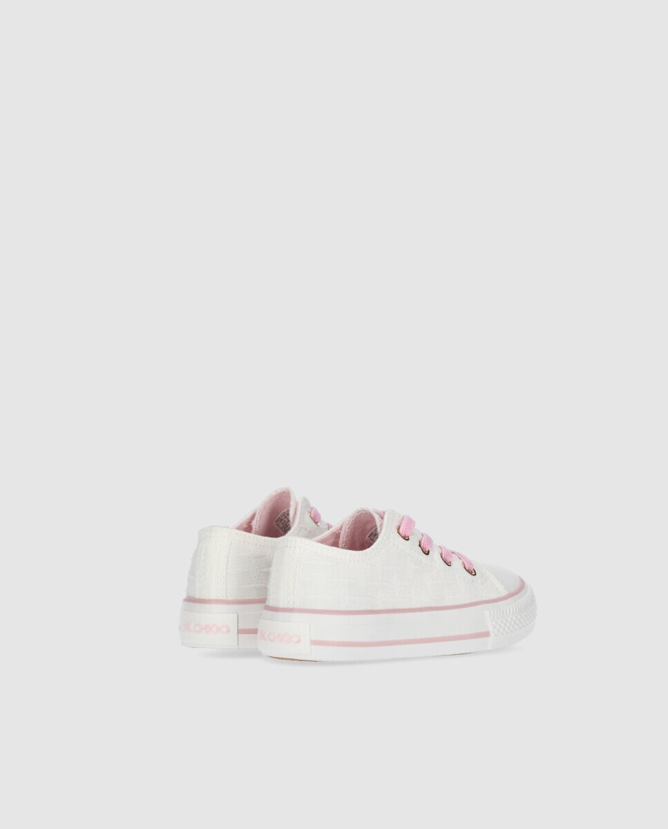 Sapatilhas de Lona Infantil Rasas com Elástico Chika10 Branco-3