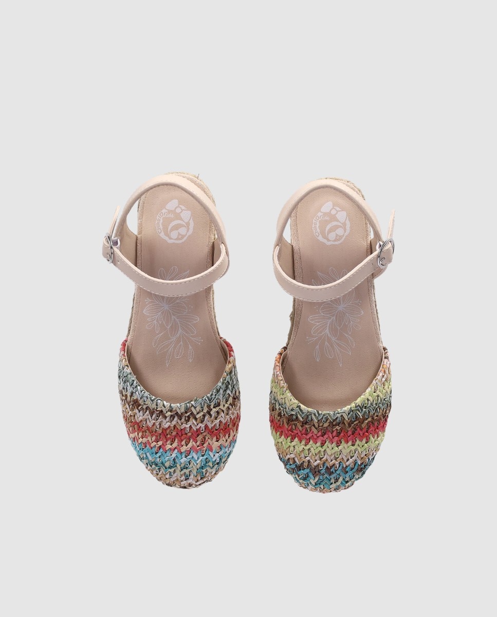 Alpercatas com Biqueira Fechada Redonda e Fecho de Fivela Chika10 Kids Multicolor-4