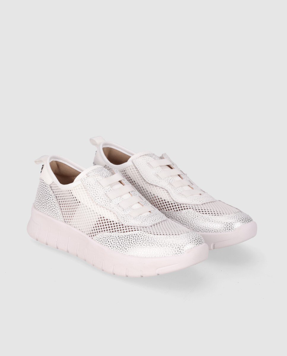 Sapatilhas Confort com Design Desportivo e Palmilha Acolchoada Branco-2