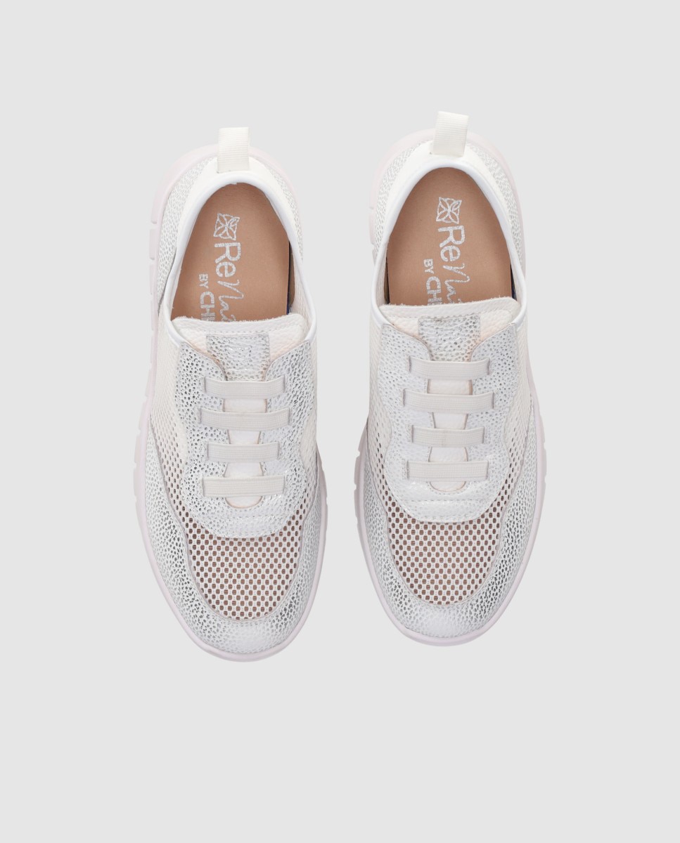 Sapatilhas Confort com Design Desportivo e Palmilha Acolchoada Branco-4