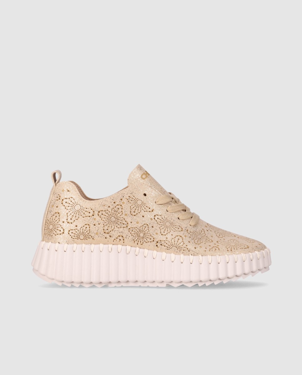 Imagem 0 de Sapatos de Cordões com Design de Flores Perfurado e Fecho de Cordões