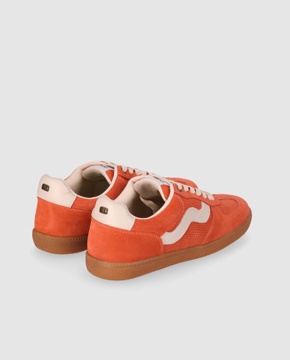 Sapatilhas Básicas Desportivas em Pele com Design Casual e Fecho com Atacadores Coral-3