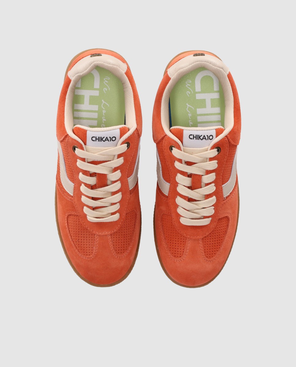 Sapatilhas Básicas Desportivas em Pele com Design Casual e Fecho com Atacadores Coral-4