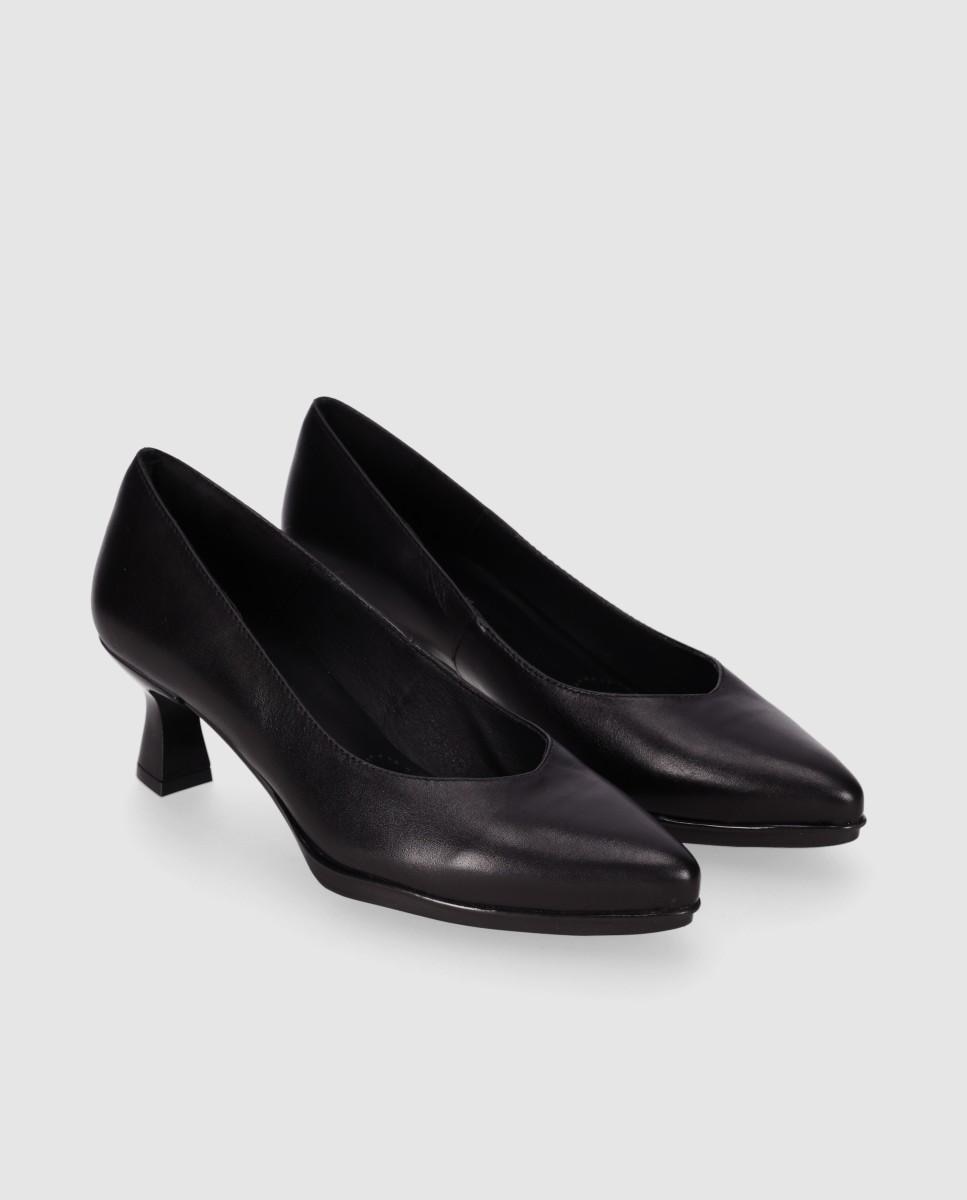 Sapatos de Salto Médio com Silhueta Estilizada Preto-2