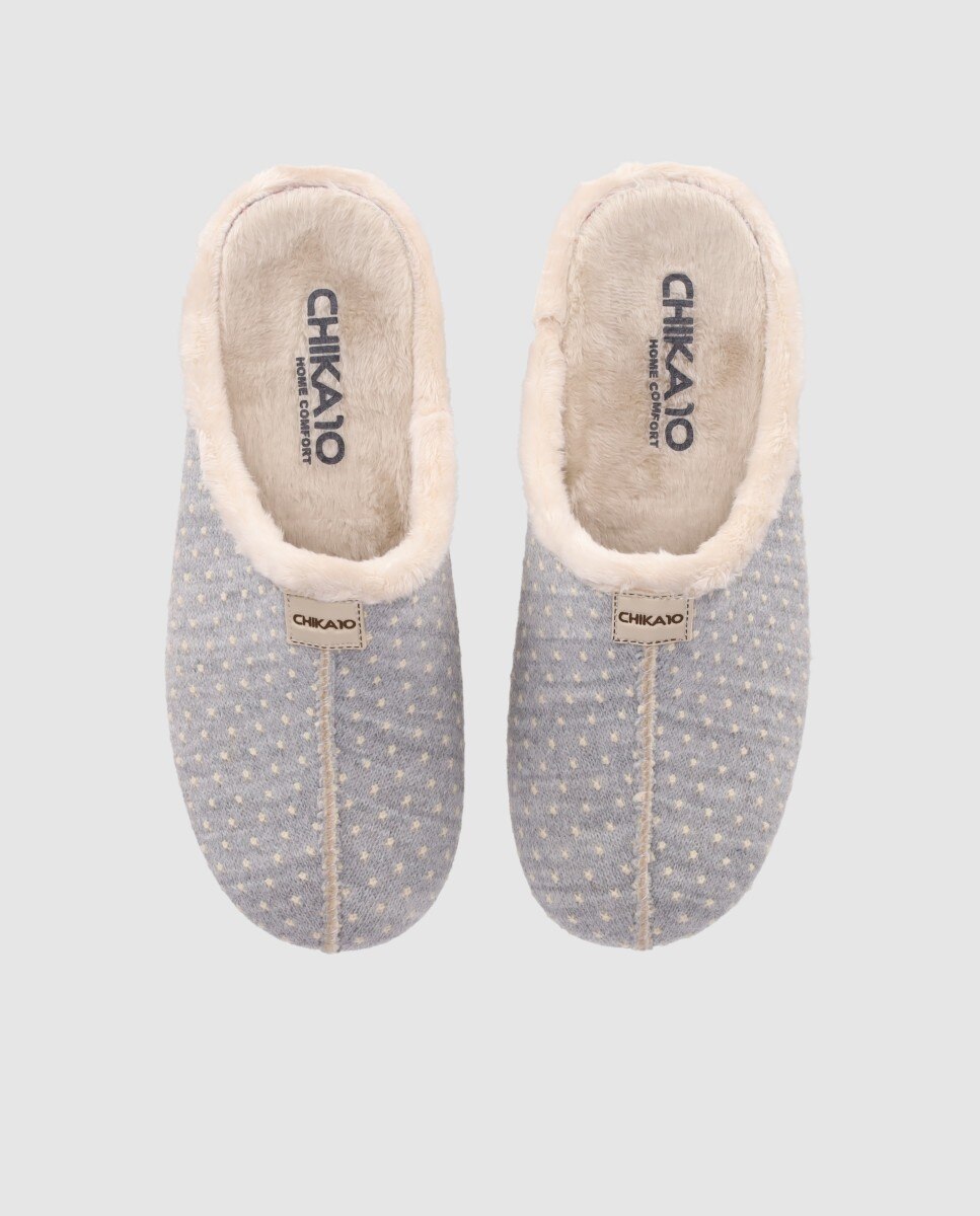 Pantufas com Interior Acolchoado e Sola Leve Cinzento-4