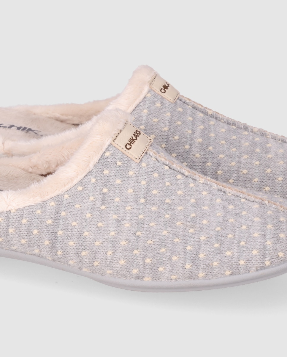 Pantufas com Interior Acolchoado e Sola Leve Cinzento-5