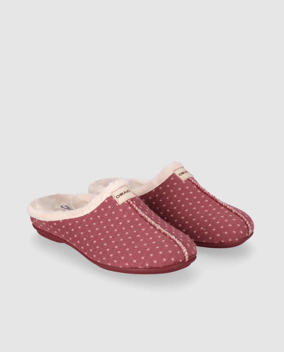 Pantufas com Interior Acolchoado e Sola Leve Rosa-2