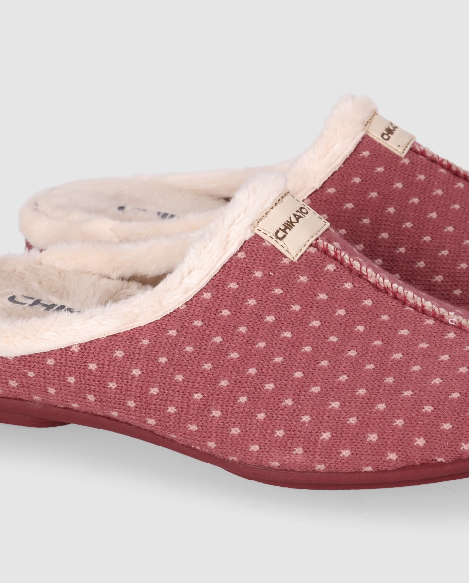 Pantufas com Interior Acolchoado e Sola Leve Rosa-5