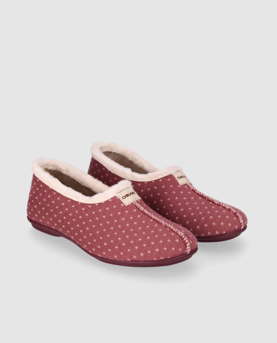 Pantufas com Sola Leve e Biqueira Redonda Rosa-2
