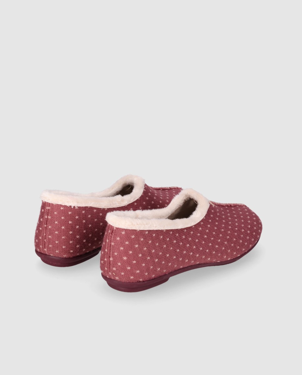 Pantufas com Sola Leve e Biqueira Redonda Rosa-3