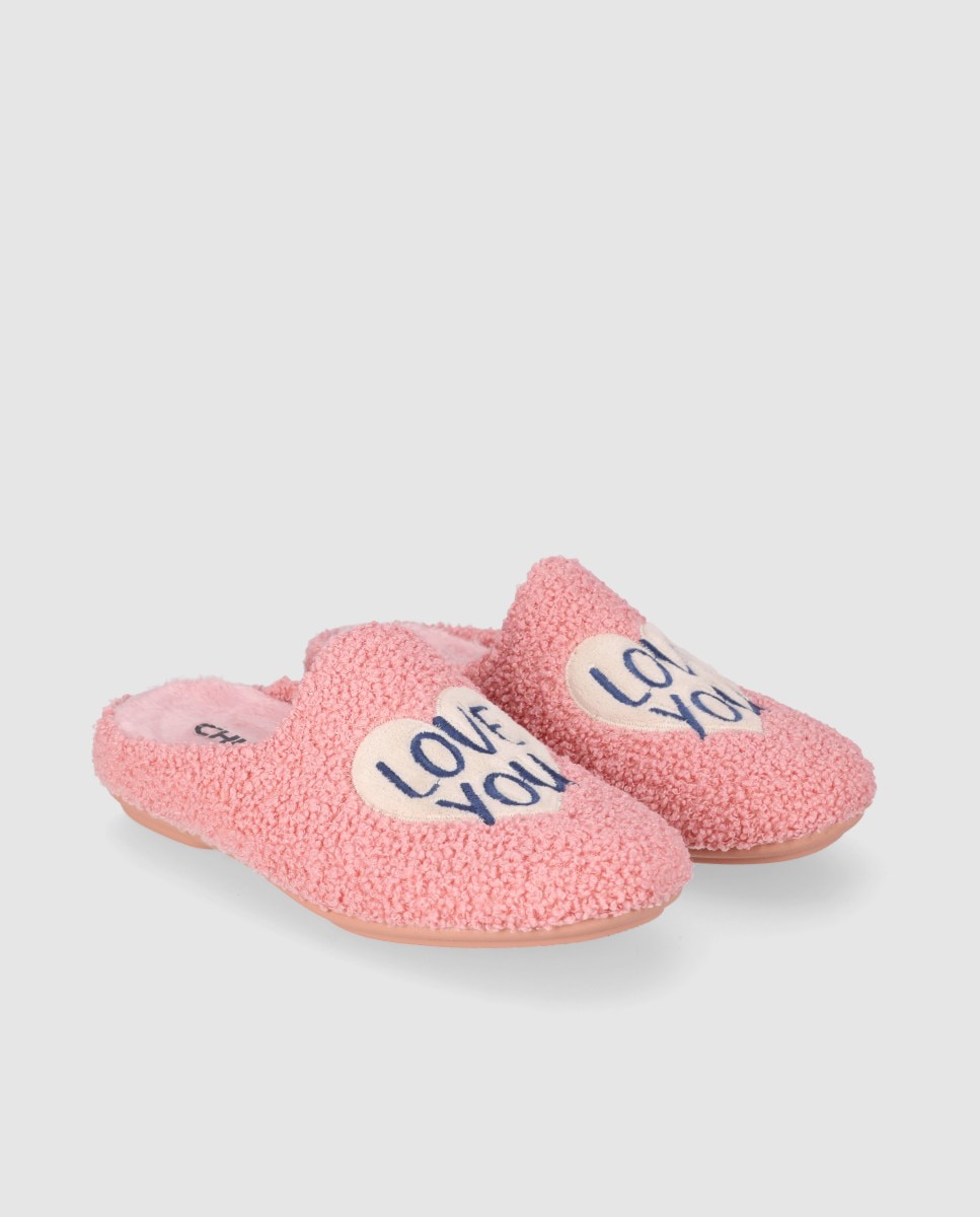 Pantufas com Estilo Cozy e Biqueira Redonda Rosa-2