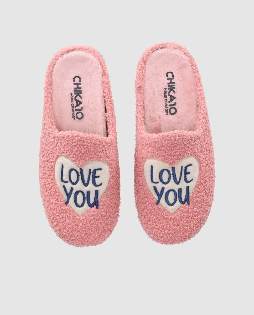 Pantufas com Estilo Cozy e Biqueira Redonda Rosa-4