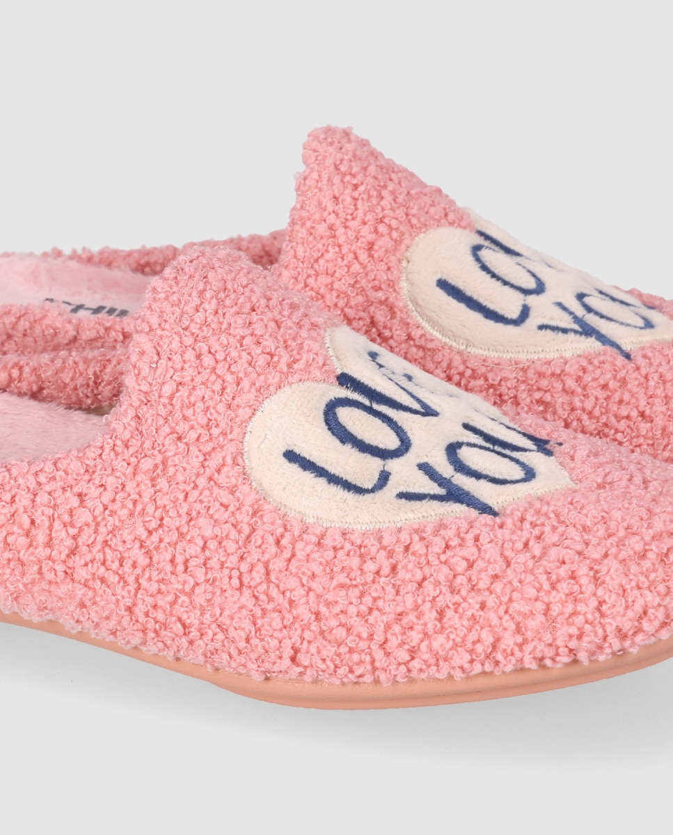 Pantufas com Estilo Cozy e Biqueira Redonda Rosa-5