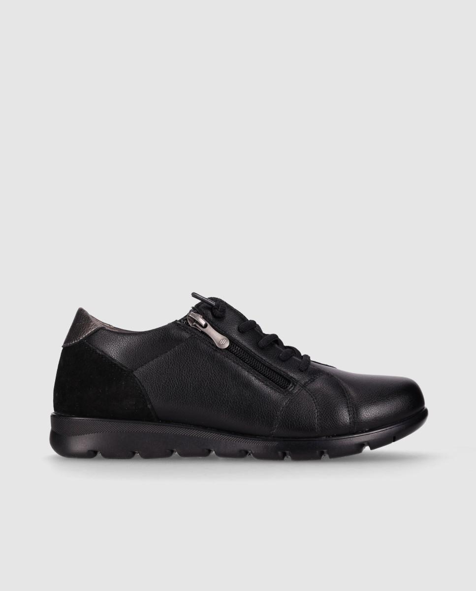 Imagem 0 de Sapatos de Atacadores Estilo Casual de Pele com Atacadores e Sola Flexível