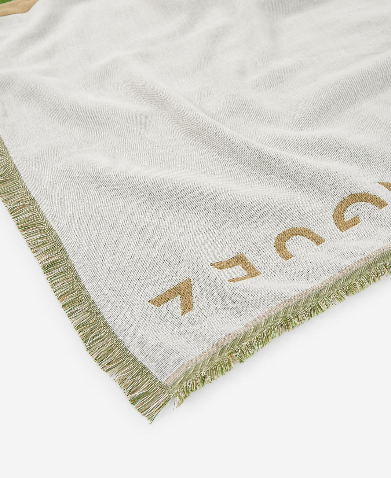 Écharpe Dupla Jacquard Tricolor Verde-3