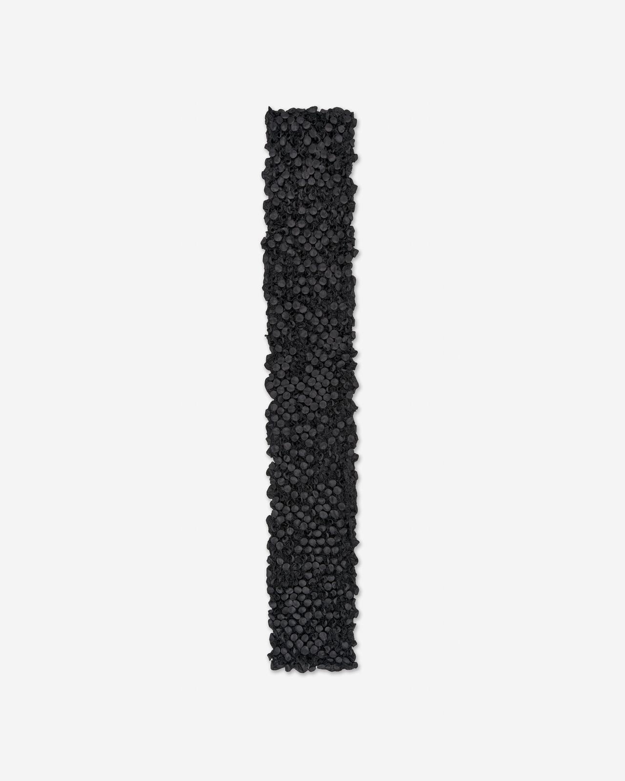 Écharpe de Festa com Diferentes Texturas - Preto Preto-1
