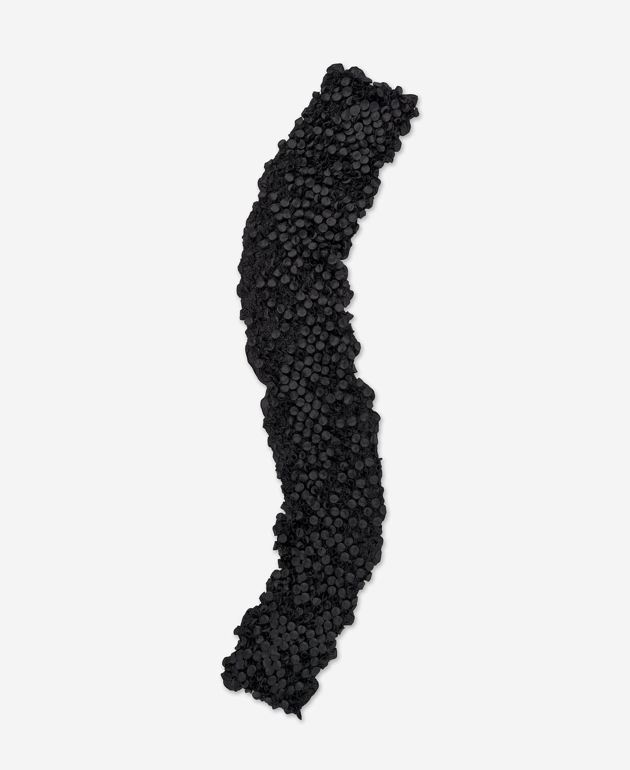 Écharpe de Festa com Diferentes Texturas - Preto Preto-2