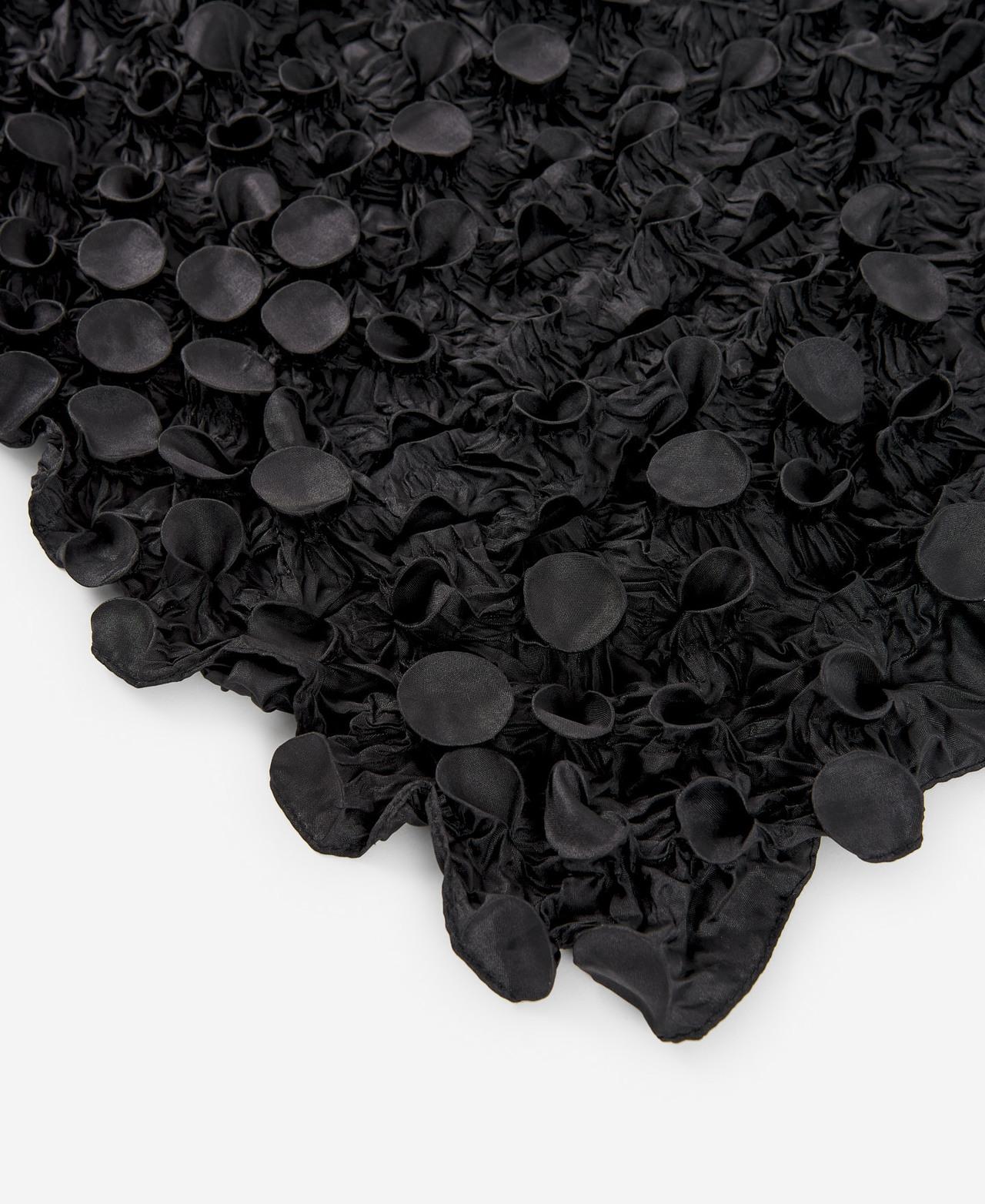 Écharpe de Festa com Diferentes Texturas - Preto Preto-3