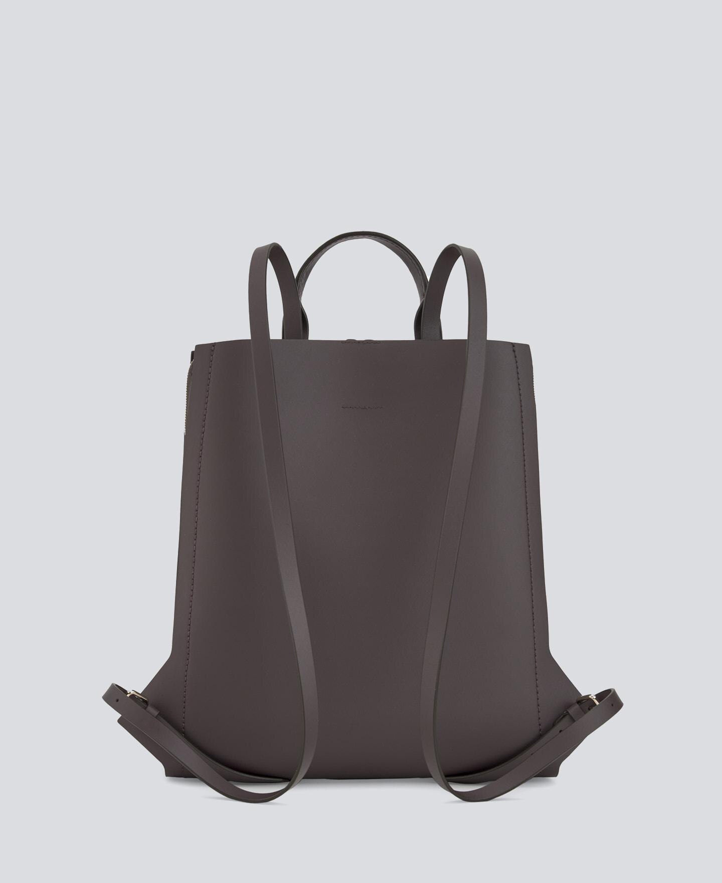 Mochila Adolfo Domínguez em Pele 100% - Taupe Taupe-2