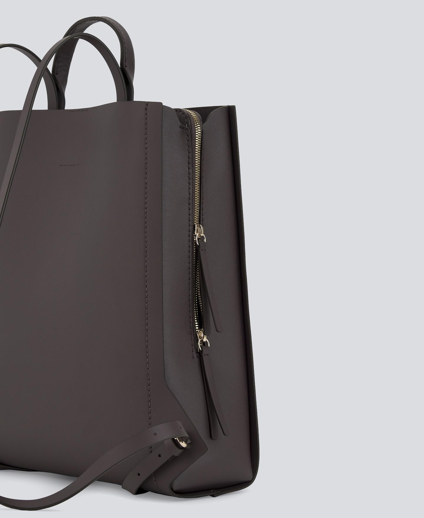 Mochila Adolfo Domínguez em Pele 100% - Taupe Taupe-4