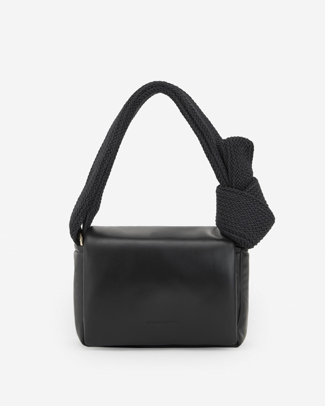 Mala de Tiracolo em Pele - Preto Preto-1