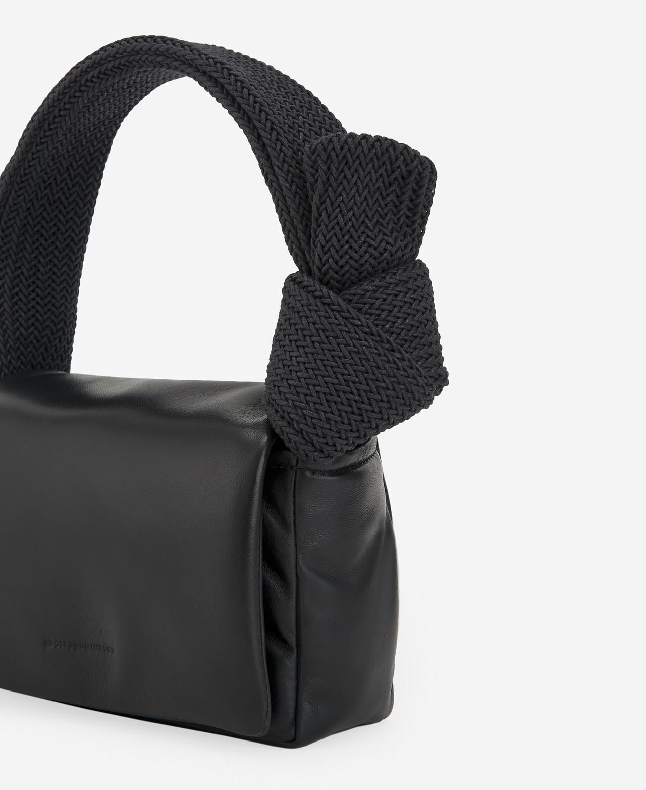 Mala de Tiracolo em Pele - Preto Preto-4