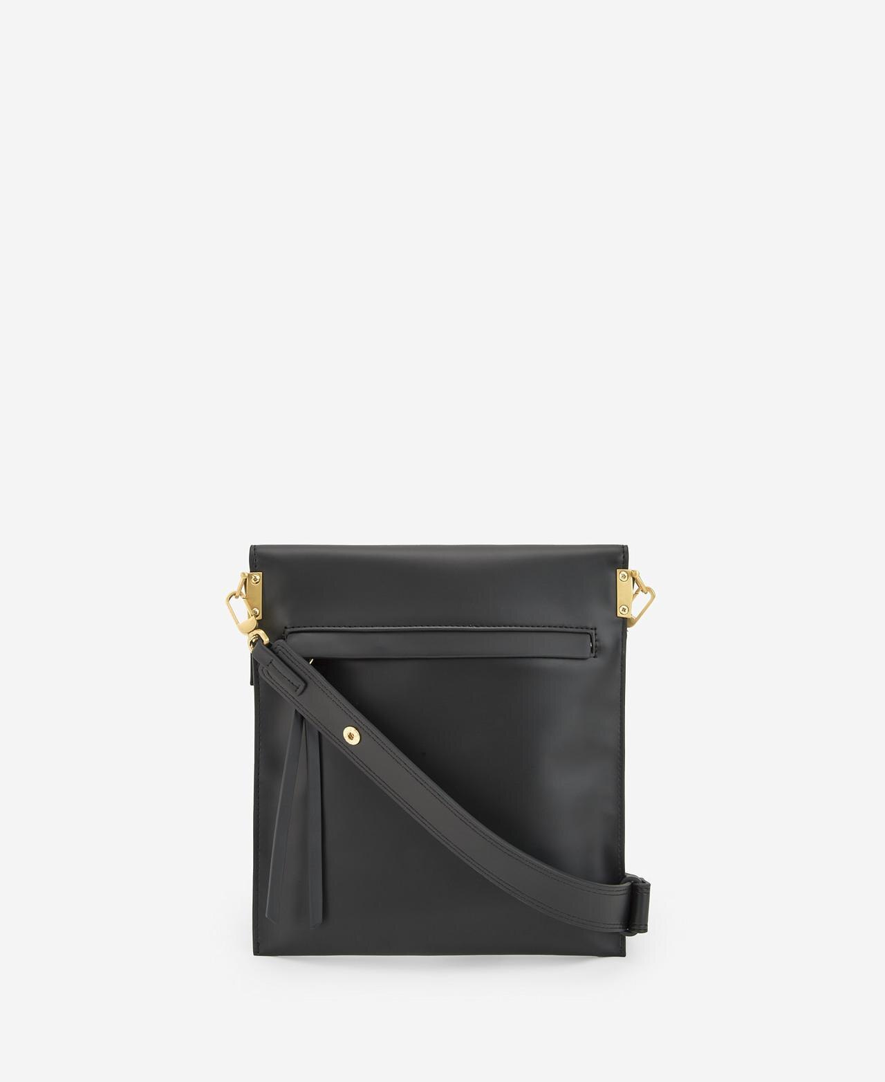 Mala de Tiracolo Estilo Mensageiro - Preto Preto-2