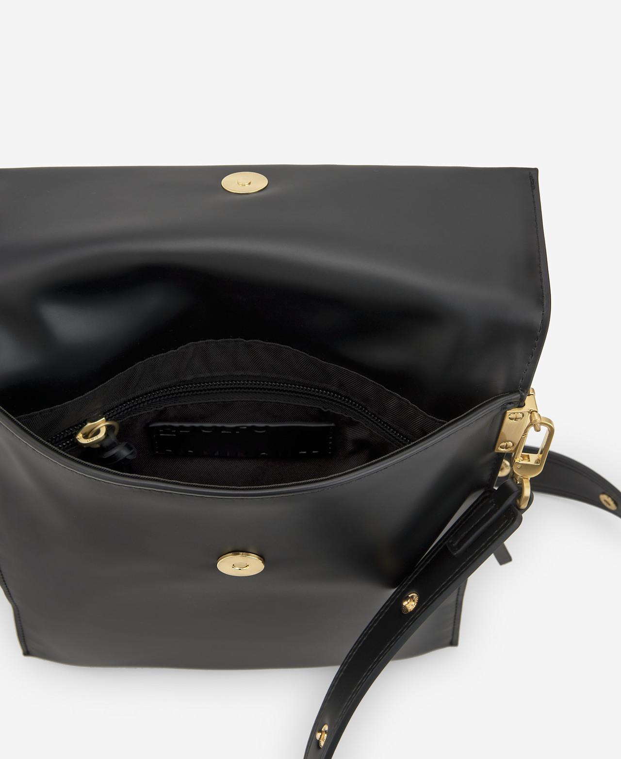 Mala de Tiracolo Estilo Mensageiro - Preto Preto-3