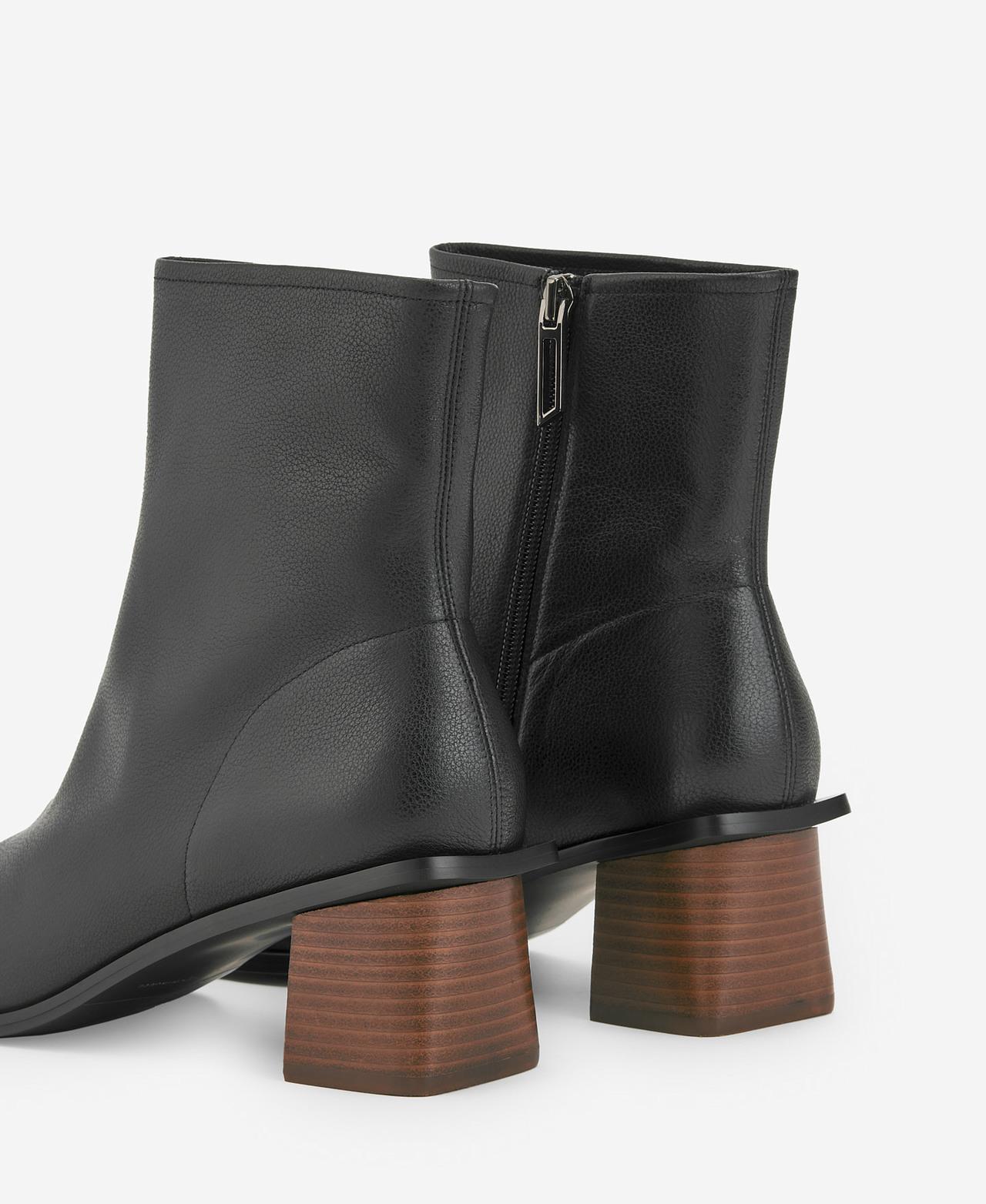 Botins em 100% Pele - Preto Preto-3