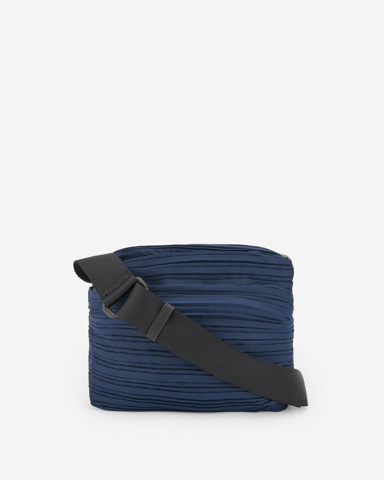 Mala de Tiracolo Média em Crinkle Reciclado - Azul-marinho Marinho-1