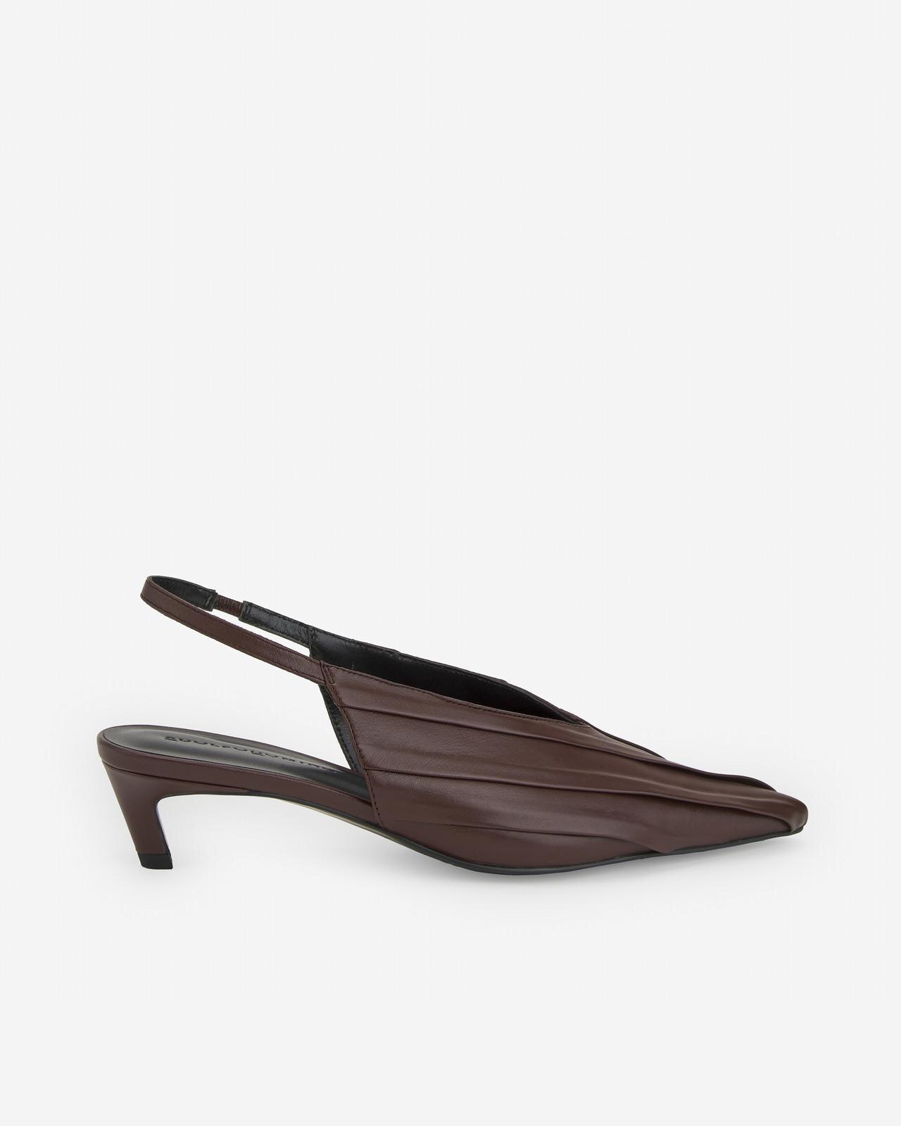 Sapatos de Salto com o Calcanhar Aberto - Bordeaux Bordeaux-1