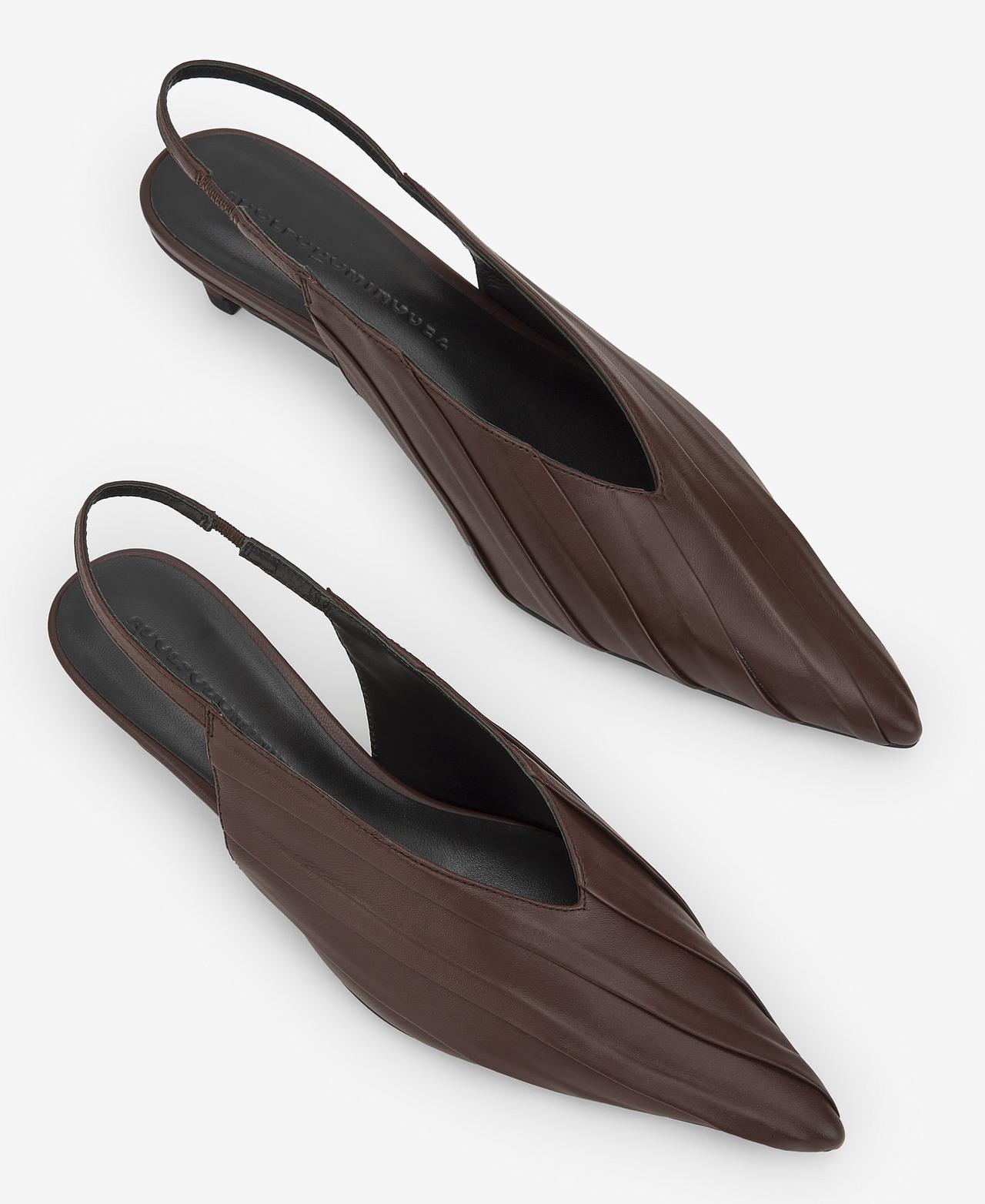 Sapatos de Salto com o Calcanhar Aberto - Bordeaux Bordeaux-2